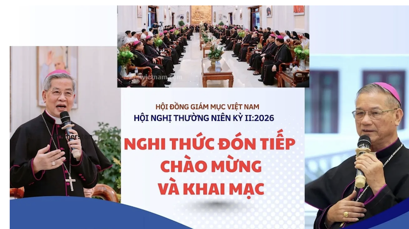 Video nghi thức đón tiếp, chào mừng và khai mạc Hội nghị thường niên kỳ II năm 2026 của Hội đồng Giám mục Việt Nam